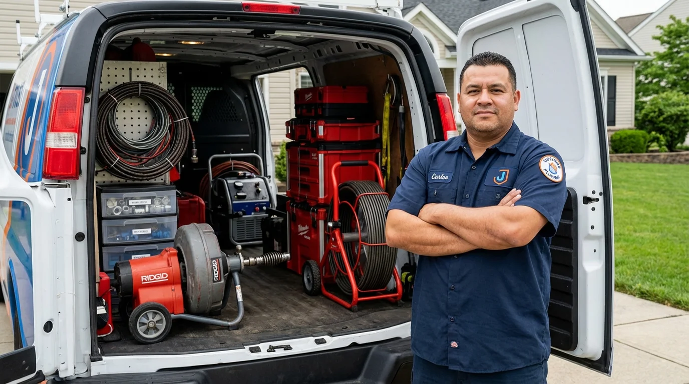 Professional drain cleaning equipment and Johns Plumbing LLC plumber in Reno